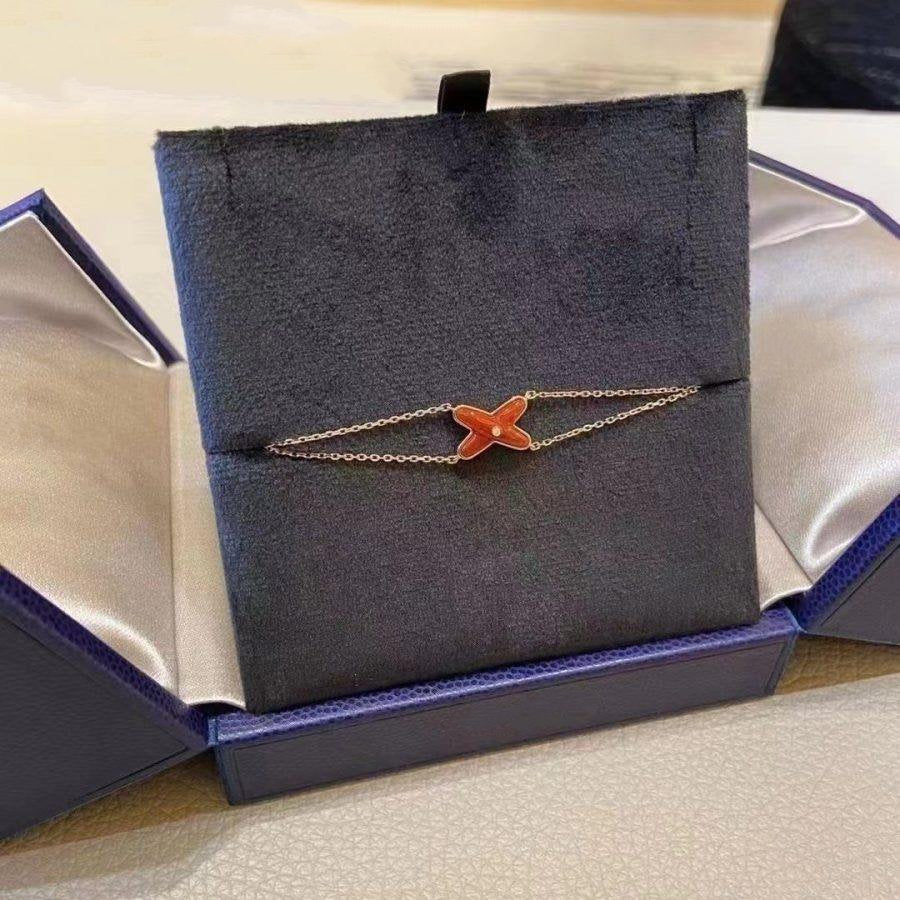 [Glitter Jewelry]JEUX BRACELET CARNELIAN PINK GOLD 1 DIAMOND