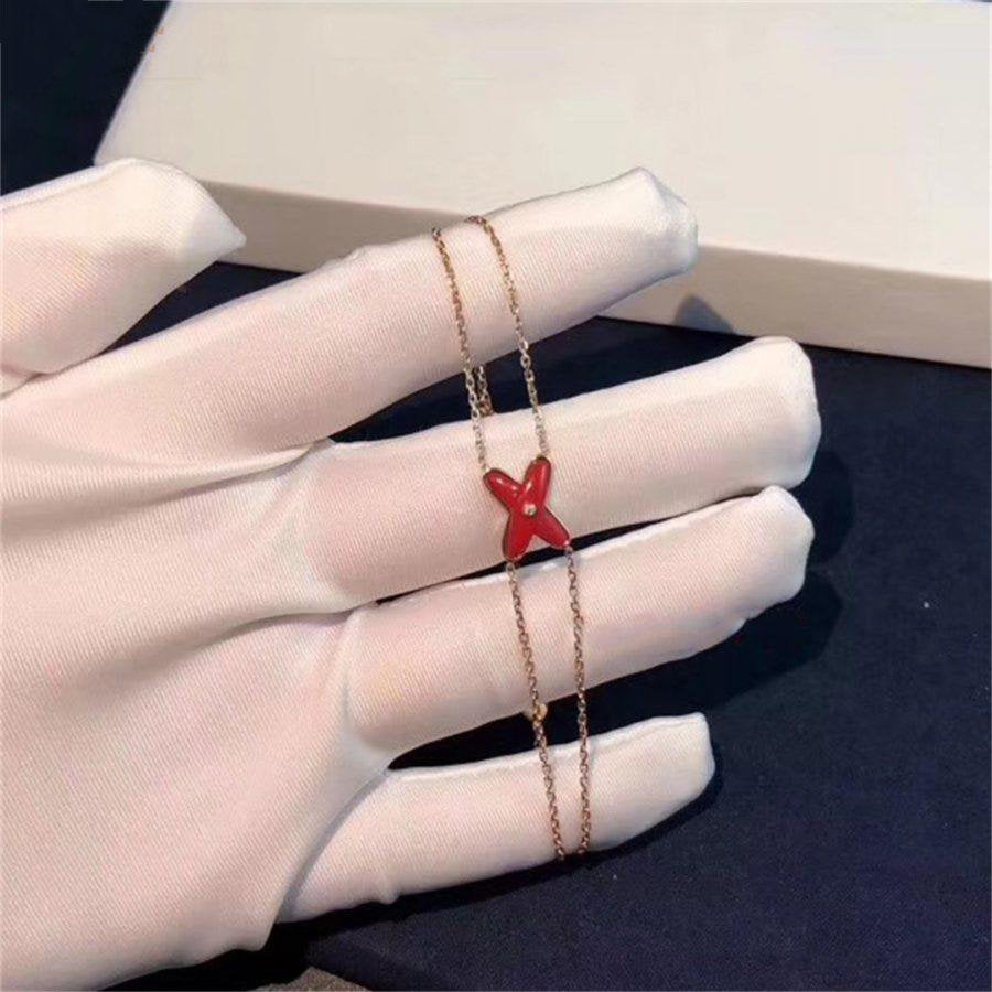 [Glitter Jewelry]JEUX BRACELET CARNELIAN PINK GOLD 1 DIAMOND