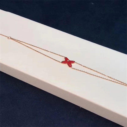 [Glitter Jewelry]JEUX BRACELET CARNELIAN PINK GOLD 1 DIAMOND
