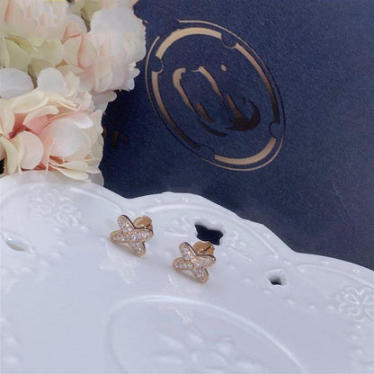 [Glitter Jewelry]JEUX DE PINK GOLD DIAMOND EARRINGS