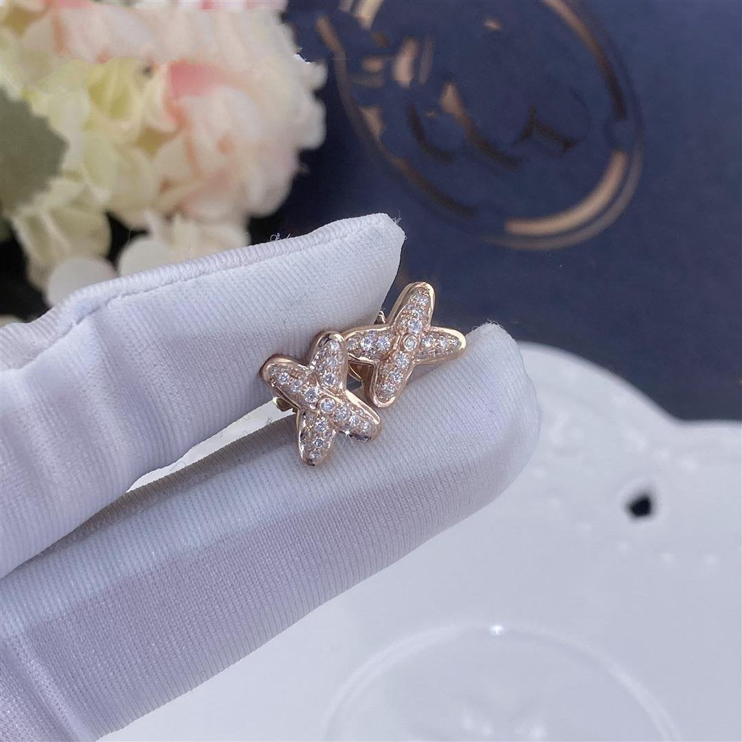 [Glitter Jewelry]JEUX DE PINK GOLD DIAMOND EARRINGS