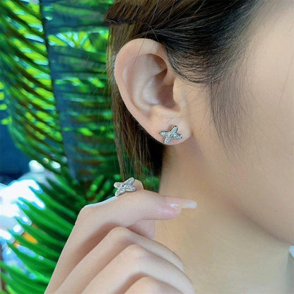 [Glitter Jewelry]JEUX DE SILVER DIAMOND EARRINGS