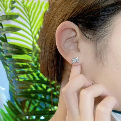 [Glitter Jewelry]JEUX DE SILVER DIAMOND EARRINGS