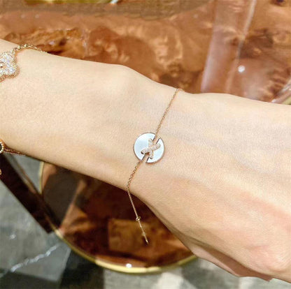 [Glitter Jewelry]JEUX DE BRACELET MOP PINK GOLD DIAMONDS