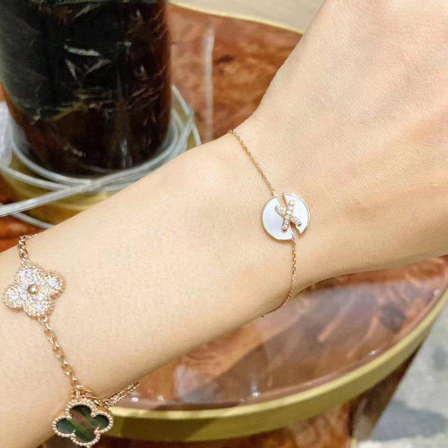 [Glitter Jewelry]JEUX DE BRACELET MOP PINK GOLD DIAMONDS