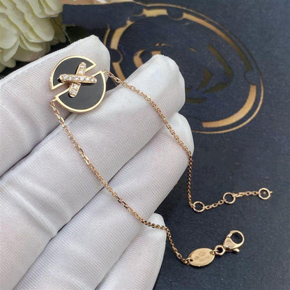 [Glitter Jewelry]JEUX DE BRACELET ONYX PINK GOLD DIAMOND