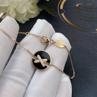 [Glitter Jewelry]JEUX DE BRACELET ONYX PINK GOLD DIAMOND