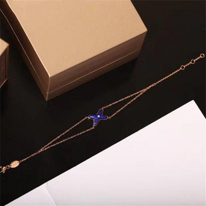 [Glitter Jewelry]Hollow Design Four-Leaf Clover Flower Shape Ring