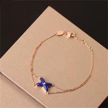 [Glitter Jewelry]Hollow Design Four-Leaf Clover Flower Shape Ring