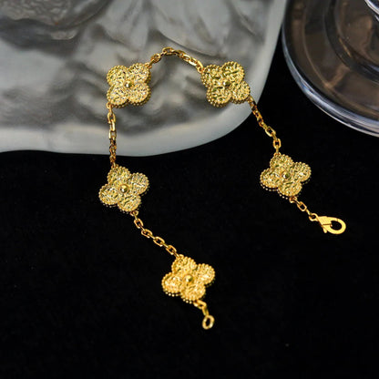 [Glitter Jewelry]CLOVER 5 MOTIFS BRONZING BRACELET