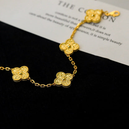 [Glitter Jewelry]CLOVER 5 MOTIFS BRONZING BRACELET