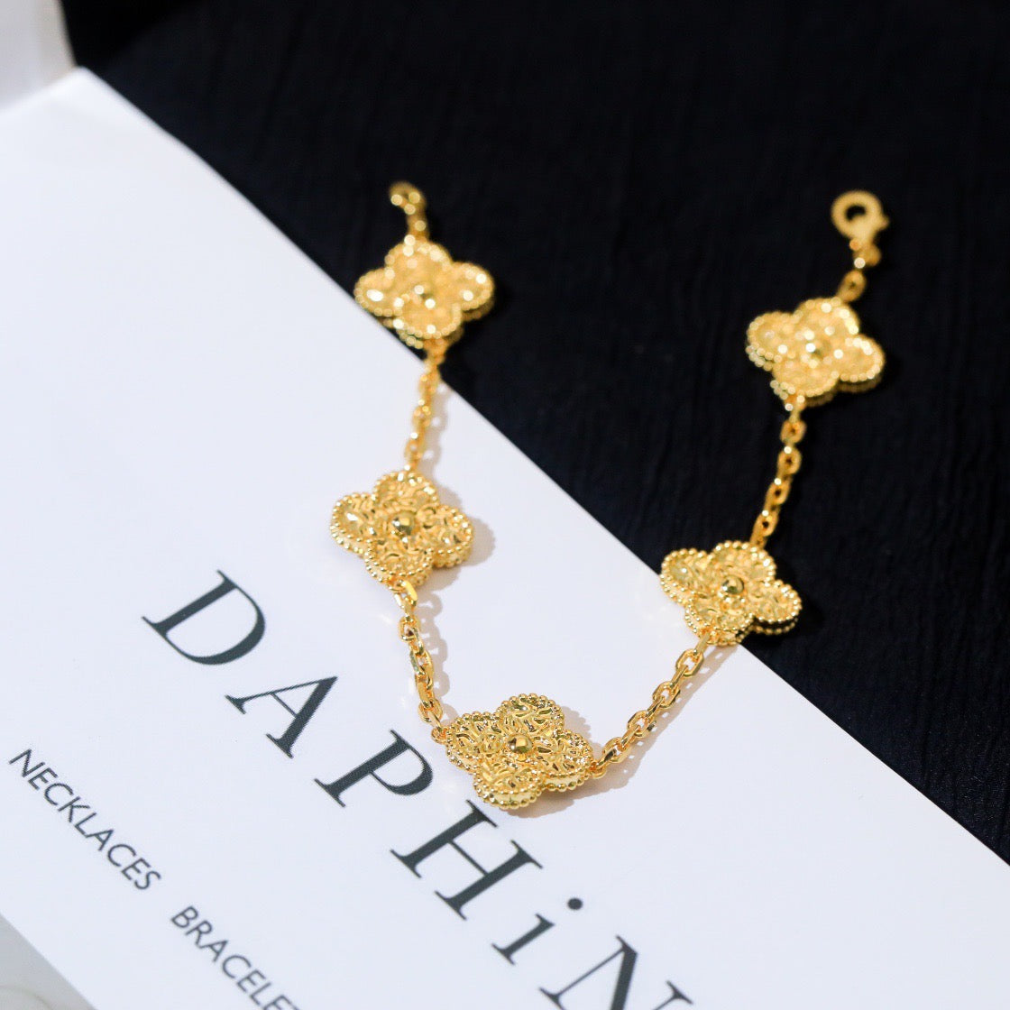 [Glitter Jewelry]CLOVER 5 MOTIFS BRONZING BRACELET