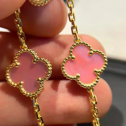 [Glitter Jewelry]CLOVER 5 PINK MOP BRACELET