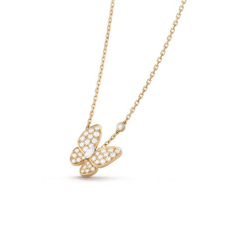 [Glitter Jewelry]BUTTERFLY DIAMOND NECKLACE