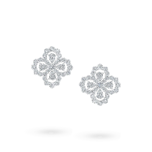 [Glitter Jewelry]LOOP EARRINGS FULL MOTIF DIAMOND 16MM