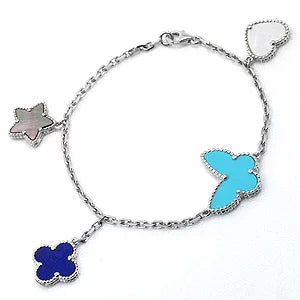 [Glitter Jewelry]LUCKY SPRING SILVER BRACELET 4 MOTIF