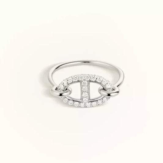 [Glitter Jewelry]RONDE SMALL SILVER DIAMOND RING