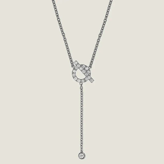 [Glitter Jewelry]FINESSE SILVER DIAMOND NECKLACE