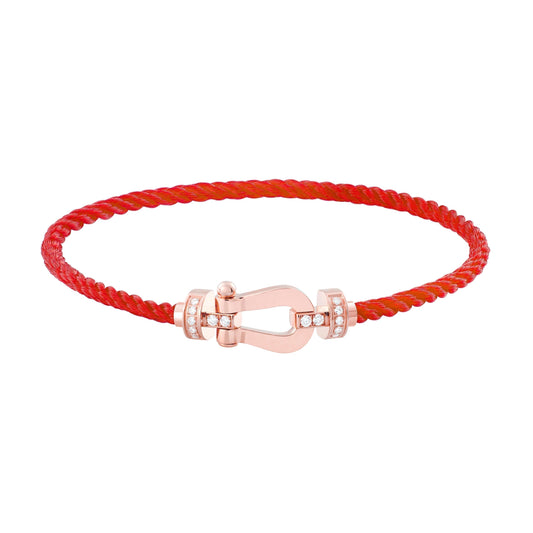 [Glitter Jewelry]FORCE 10 HALF DIAMOND PINK GOLD RED CORDERI LARGE AND MEDIUM MODEL