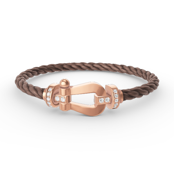 [Glitter Jewelry]FORCE LARGE HORSESHOE HALF DIAMOND BRACELET ROSE GOLD