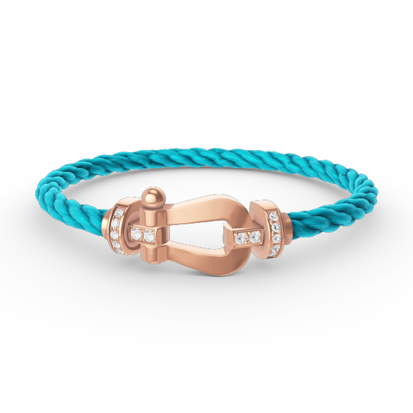 [Glitter Jewelry]FORCE LARGE HORSESHOE HALF DIAMOND BRACELET ROSE GOLD