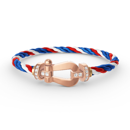 [Glitter Jewelry]FORCE LARGE HORSESHOE HALF DIAMOND BRACELET ROSE GOLD