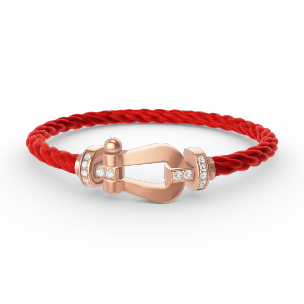 [Glitter Jewelry]FORCE LARGE HORSESHOE HALF DIAMOND BRACELET ROSE GOLD