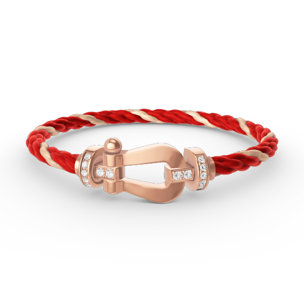 [Glitter Jewelry]FORCE LARGE HORSESHOE HALF DIAMOND BRACELET ROSE GOLD