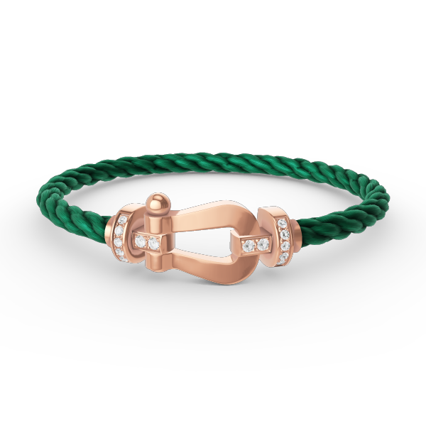 [Glitter Jewelry]FORCE LARGE HORSESHOE HALF DIAMOND BRACELET ROSE GOLD
