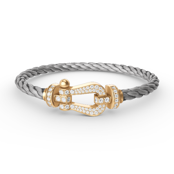 [Glitter Jewelry]FORCE LARGE HORSESHOE FULL DIAMOND BRACELET GOLD