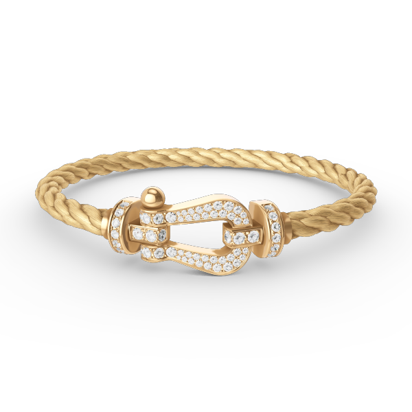 [Glitter Jewelry]FORCE LARGE HORSESHOE FULL DIAMOND BRACELET GOLD