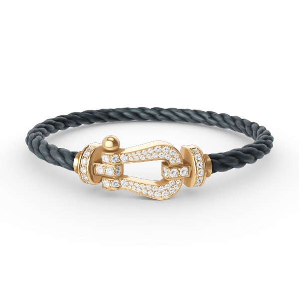 [Glitter Jewelry]FORCE LARGE HORSESHOE FULL DIAMOND BRACELET GOLD
