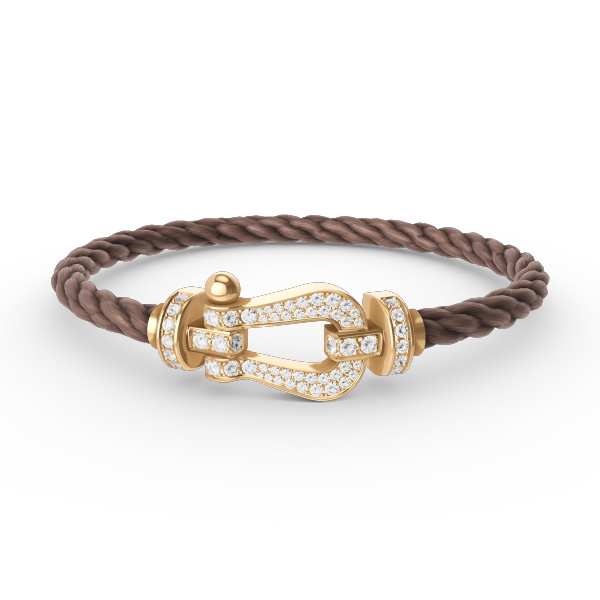 [Glitter Jewelry]FORCE LARGE HORSESHOE FULL DIAMOND BRACELET GOLD
