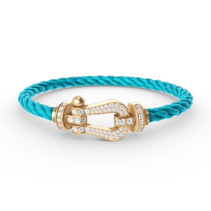 [Glitter Jewelry]FORCE LARGE HORSESHOE FULL DIAMOND BRACELET GOLD
