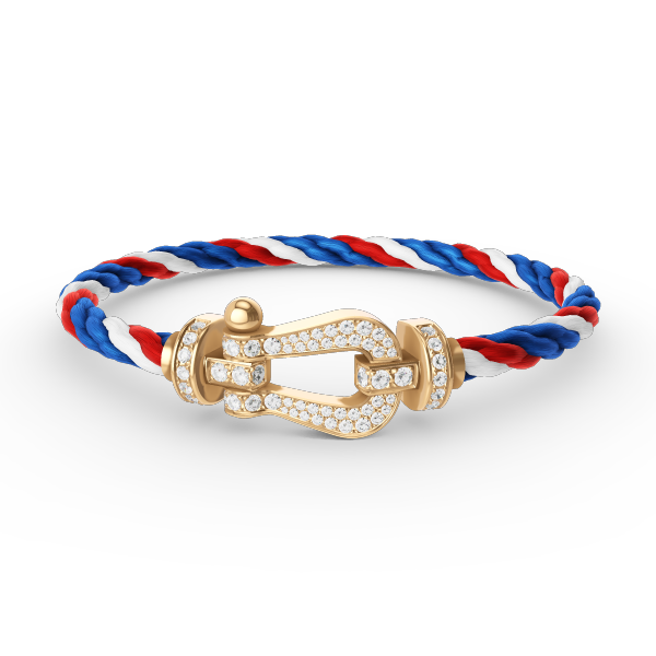 [Glitter Jewelry]FORCE LARGE HORSESHOE FULL DIAMOND BRACELET GOLD