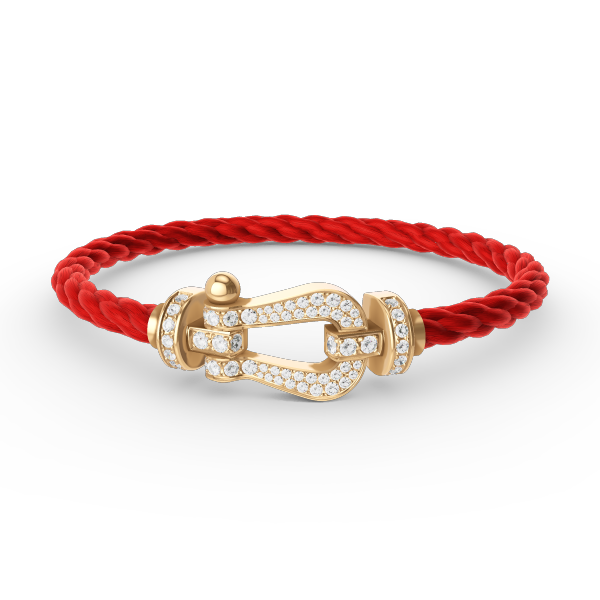 [Glitter Jewelry]FORCE LARGE HORSESHOE FULL DIAMOND BRACELET GOLD