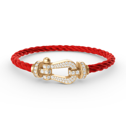 [Glitter Jewelry]FORCE LARGE HORSESHOE FULL DIAMOND BRACELET GOLD