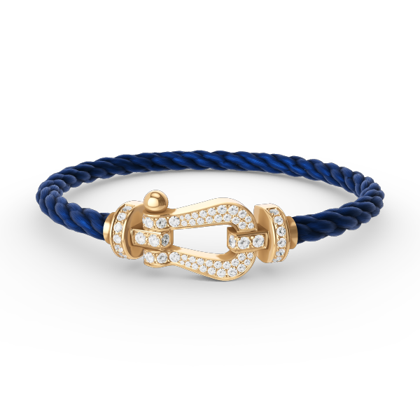 [Glitter Jewelry]FORCE LARGE HORSESHOE FULL DIAMOND BRACELET GOLD