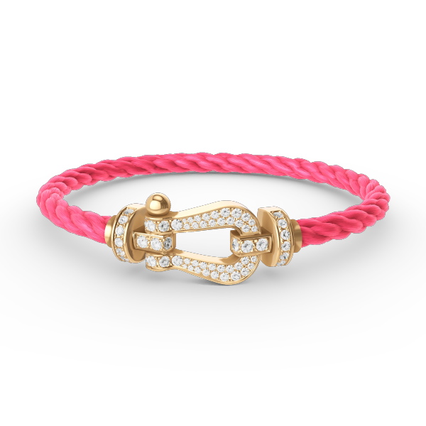 [Glitter Jewelry]FORCE LARGE HORSESHOE FULL DIAMOND BRACELET GOLD