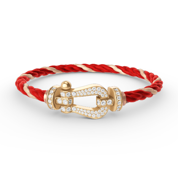 [Glitter Jewelry]FORCE LARGE HORSESHOE FULL DIAMOND BRACELET GOLD