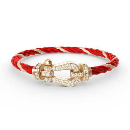 [Glitter Jewelry]FORCE LARGE HORSESHOE FULL DIAMOND BRACELET GOLD