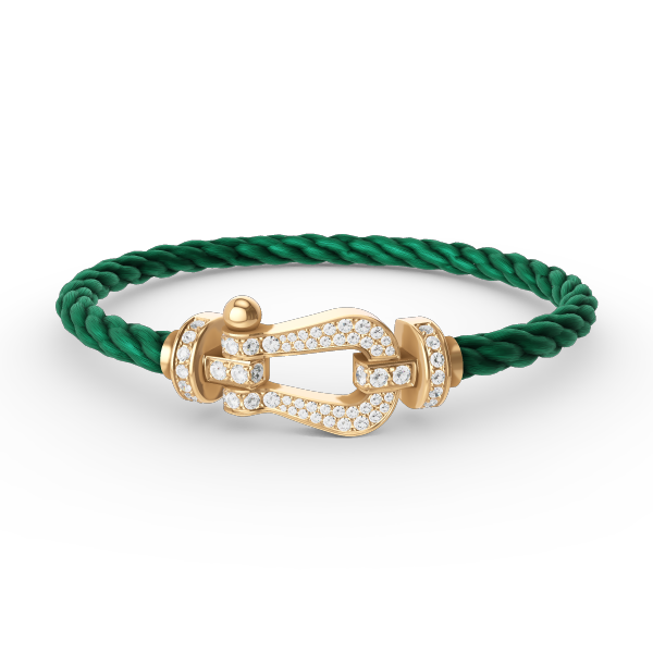 [Glitter Jewelry]FORCE LARGE HORSESHOE FULL DIAMOND BRACELET GOLD