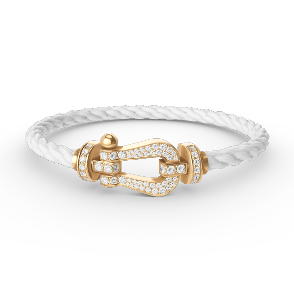 [Glitter Jewelry]FORCE LARGE HORSESHOE FULL DIAMOND BRACELET GOLD
