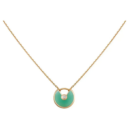 [Glitter Jewelry]AMULETTE GOLD MALACHITE NECKLACE