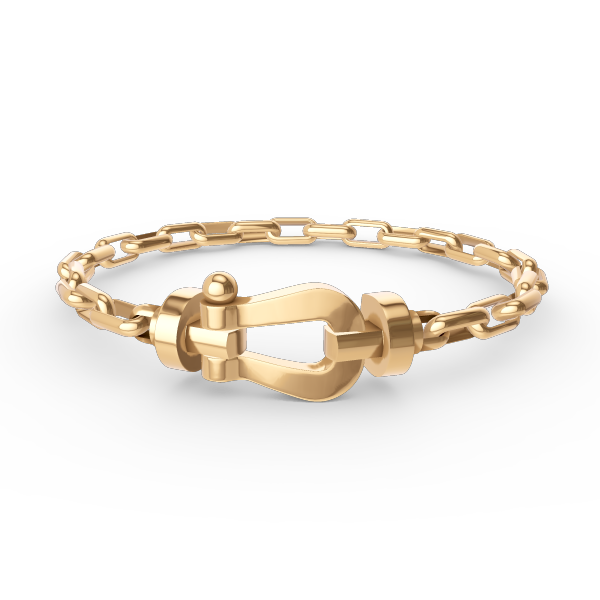 [Glitter Jewelry]FORCE LARGE HORSESHOE CLASP  METAL BRACELET