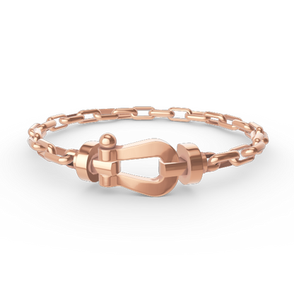 [Glitter Jewelry]FORCE LARGE HORSESHOE CLASP  METAL BRACELET