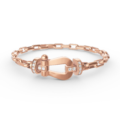 [Glitter Jewelry]FORCE LARGE HORSESHOE CLASP  METAL BRACELET