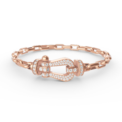 [Glitter Jewelry]FORCE LARGE HORSESHOE CLASP  METAL BRACELET