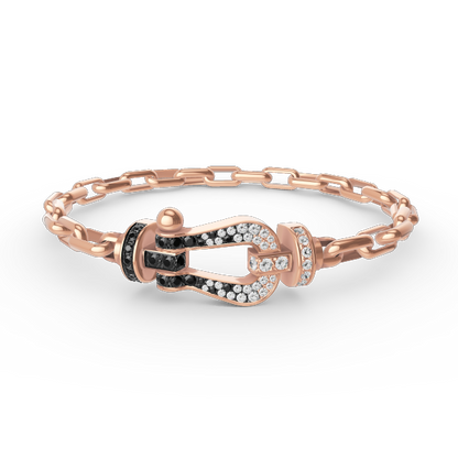[Glitter Jewelry]FORCE LARGE HORSESHOE CLASP  METAL BRACELET