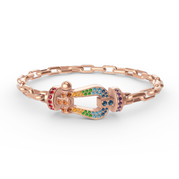 [Glitter Jewelry]FORCE LARGE HORSESHOE CLASP  METAL BRACELET